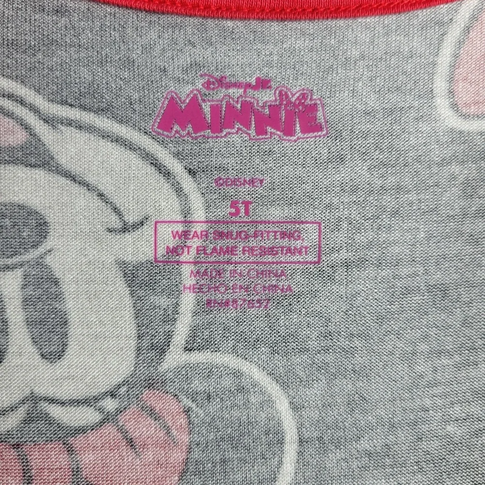 Disney Minnie Mouse & Daisy 5T One Piece Long Sleeve Pajama Soft Lightweight NWT